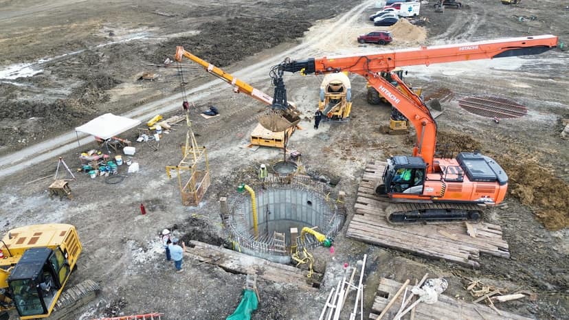 Trinity Landing — Long-reach excavation at the caisson