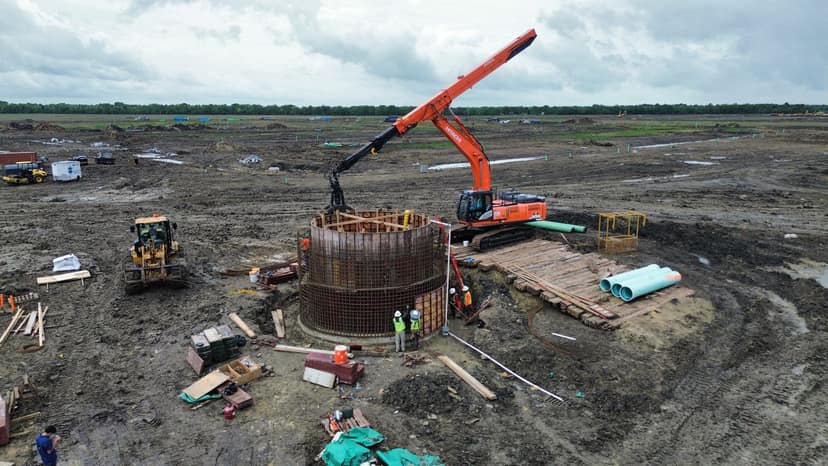 Trinity Landing — Caisson and reinforcing cage
